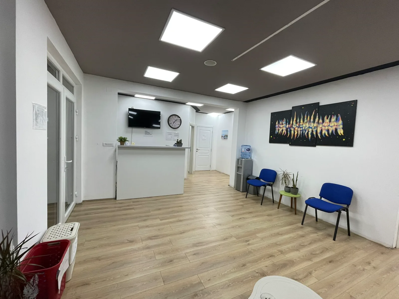 Temel Dental Podgorica resepsiyon ve bekleme alanı